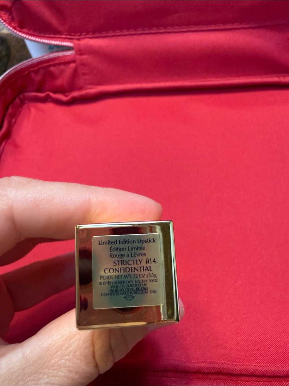 Estee Lauder Dusty Rose Embossed “Strictly Confidential “ Lipstic - Picture 3 of 3